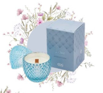 EDG Enzo De Gasperi Candela L'Ove a Forma di Uovo H 12 Cm D 8 Cm Waterlilly & Rose