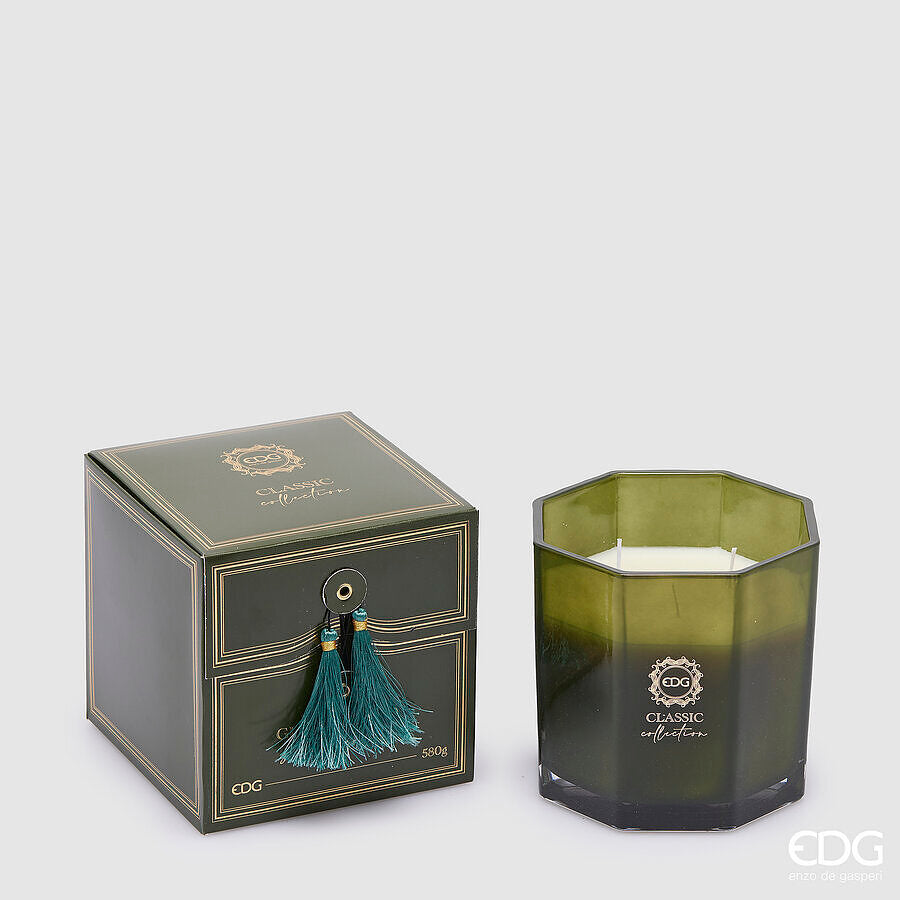 EDG Enzo De Gasperi Candela Classic con Profumo H 13 Cm D 13 Cm Green Utopia