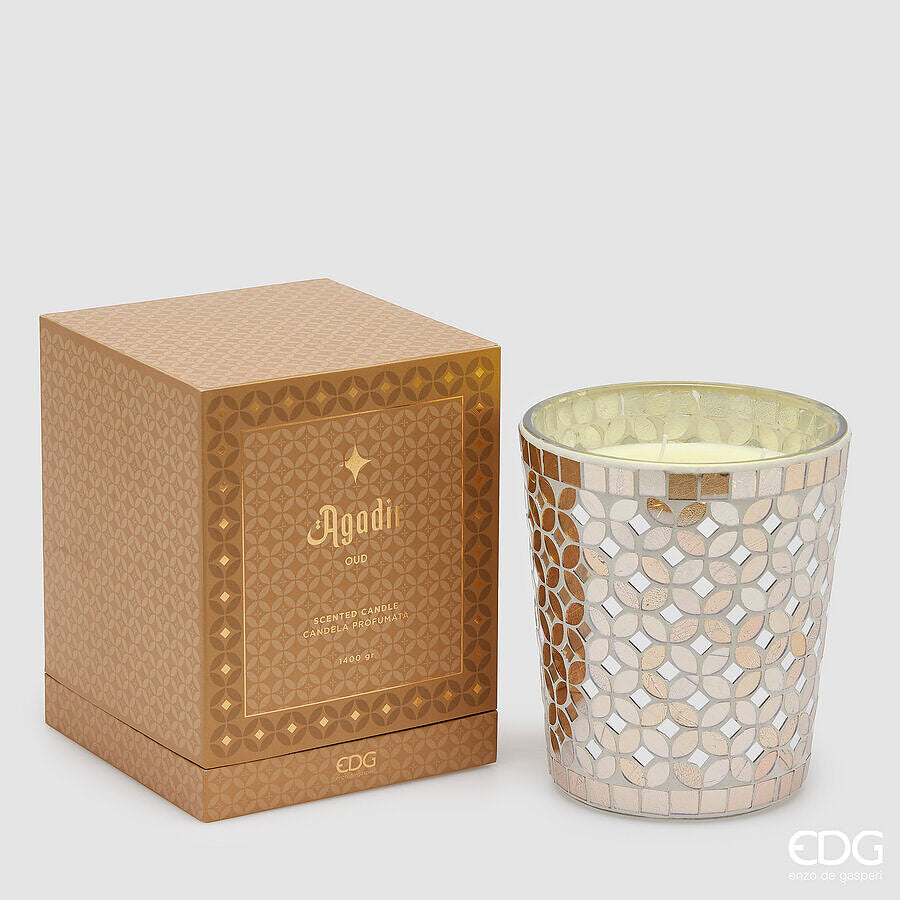 edg enzo de gasperi edg enzo de gasperi candela agadir con profumo 1 400 gr h 18 cm d 16 cm oud ean 8059824465191