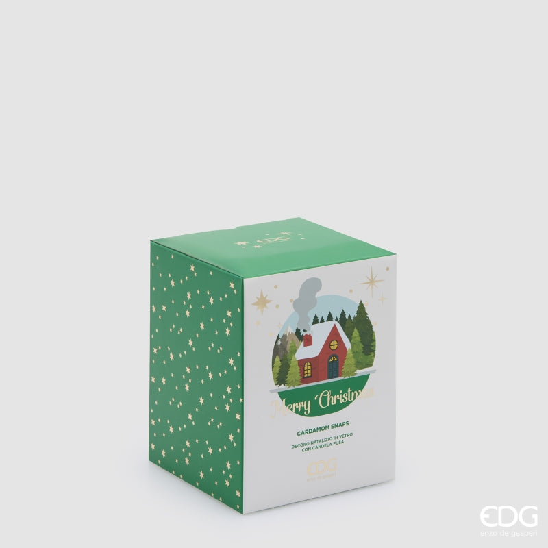 EDG Enzo De Gasperi Candela Natalizia Cupola Profumata Cardamom Snaps H12,5 Ø10 cm – Decorazione di Natale