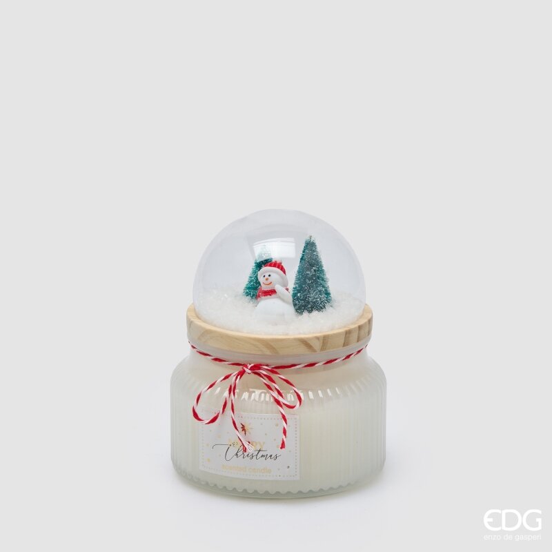 EDG Enzo De Gasperi Candela Natalizia Cupola Profumata White Musk H12,5 cm – Decorazione di Natale