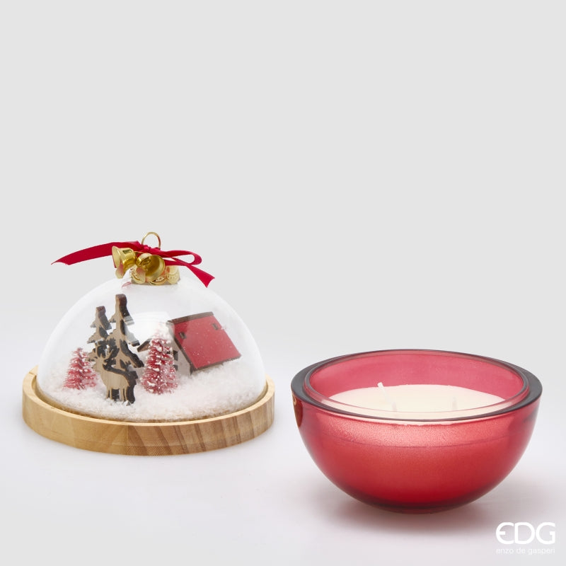 EDG Enzo De Gasperi Candela Profumata con Cupola Honeyed Apple Cider H12 Ø11 cm – Idea Regalo Natale