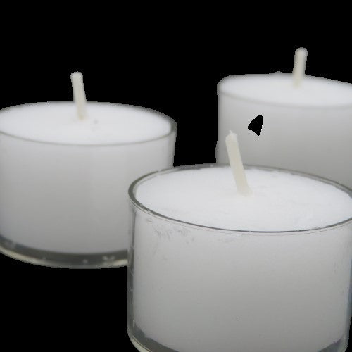 EDG Enzo De Gasperi Tealight Candle (Double) Pack of 50 Transparent Base H2.3 cm D 3.8 cm