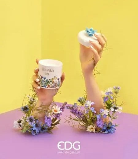 EDG Enzo De Gasperi Botanika Candle W/Ceram. H 13 Cm D 8 Cm Sicilian Lands