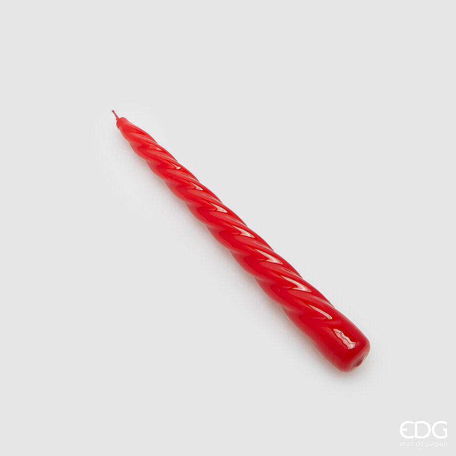 EDG Enzo De Gasperi Candela Stelo Twist H 23 Cm D 22 Mm Cf 10 Pz Red