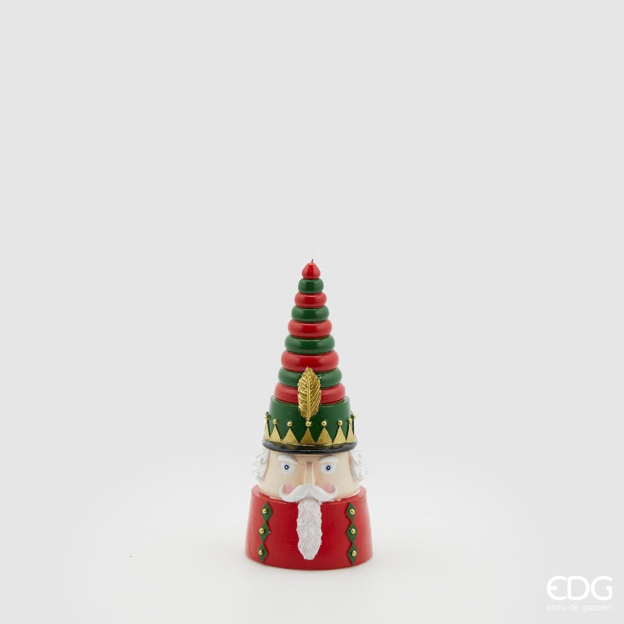 EDG Enzo De Gasperi Candela Natale Soldatino Cono H20 D9 Green Red