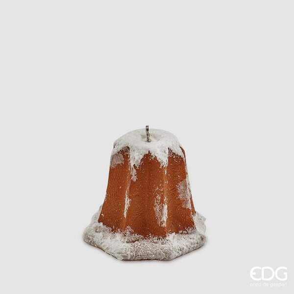 EDG Enzo De Gasperi Candela Natale Pandoro H 11 Cm D 9 Cm Camel