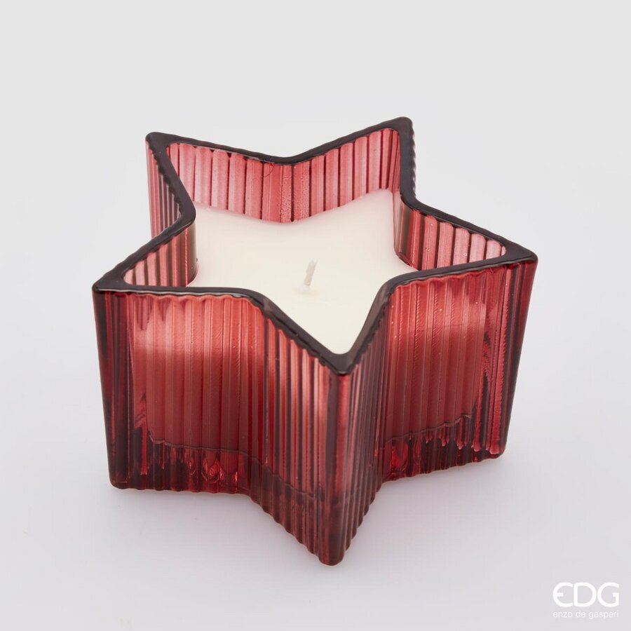 EDG Enzo De Gasperi Candela Stella H 8 Cm D 13,5 Cm Berry Fruit Scatola Regalo