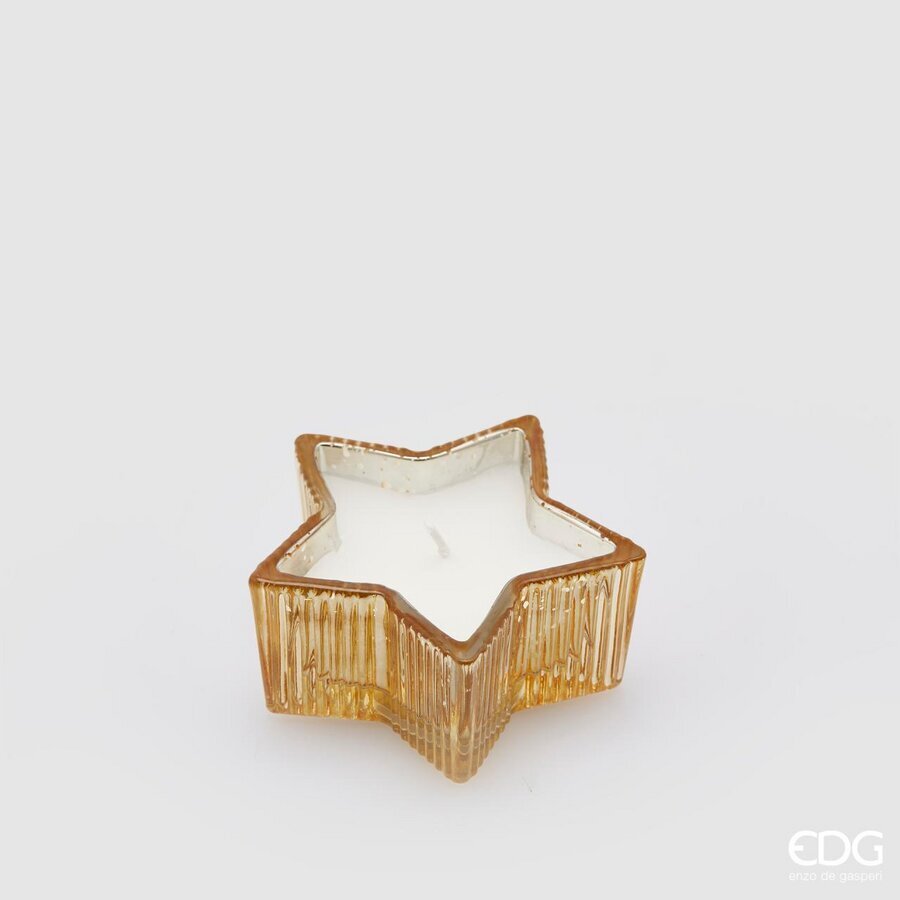 EDG Enzo De Gasperi Candela Stella H 4 Cm D 8,5 Cm Amber Scatola Regalo