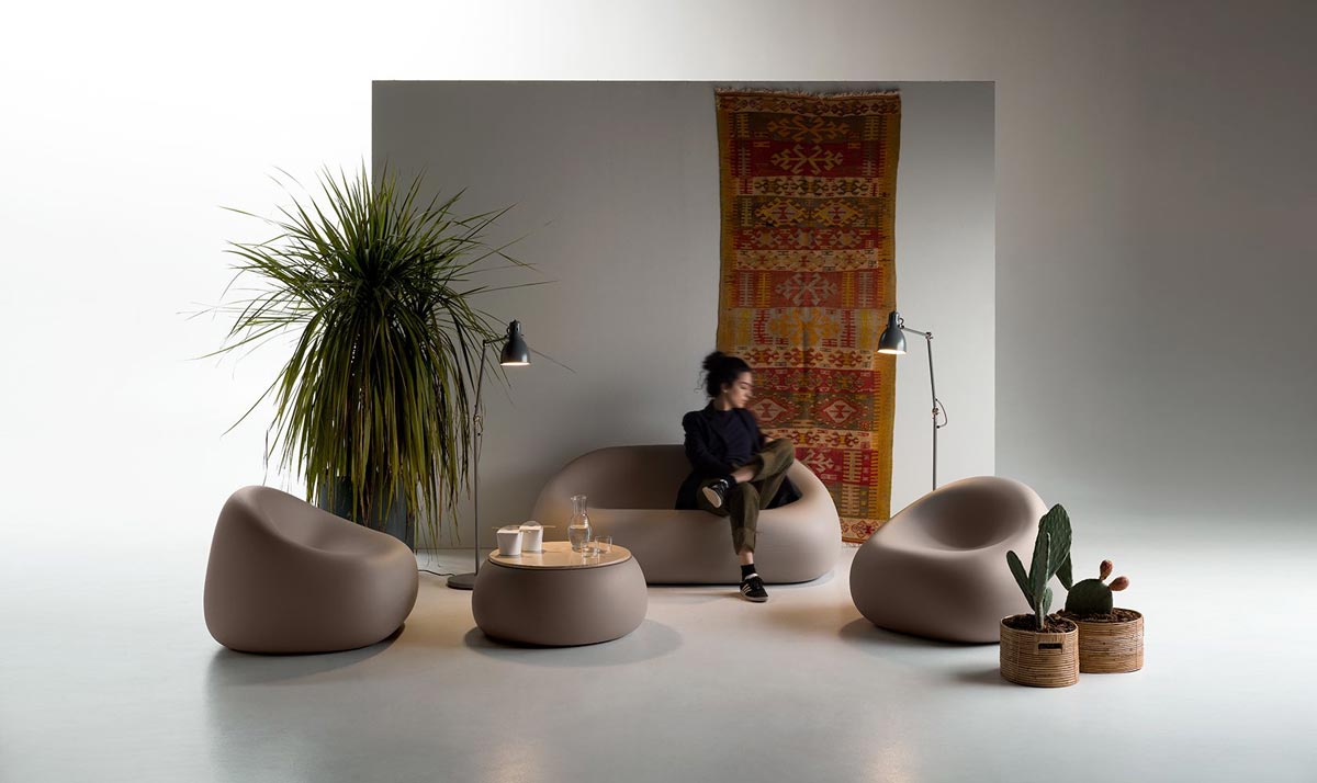 plust plust t ball tavolino contenitore con piano golden rust