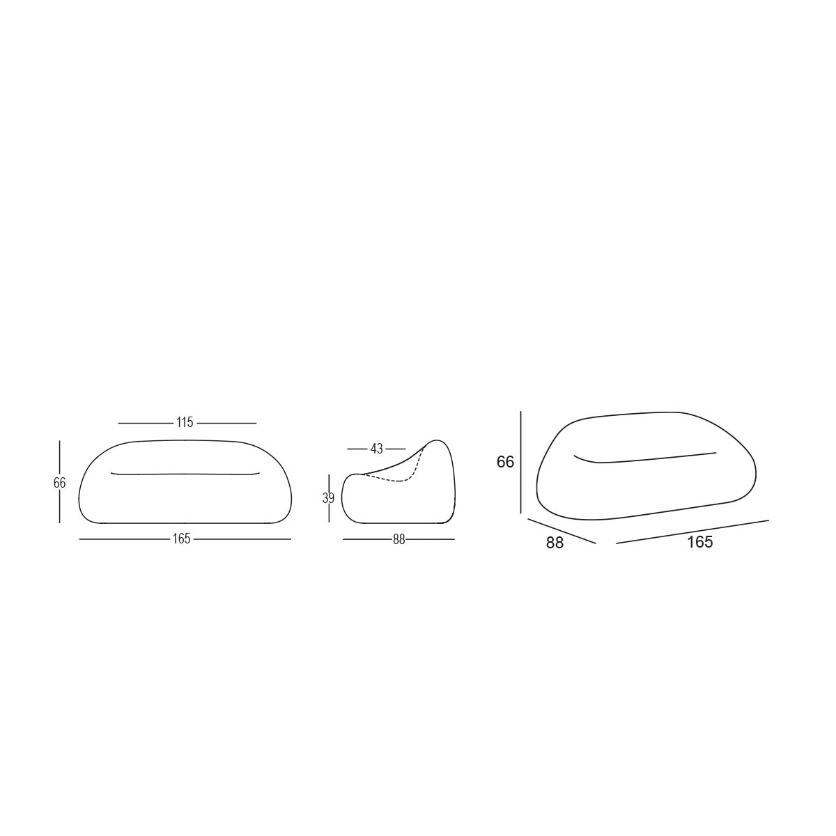 plust plust Sofa Gumball Aquamarin