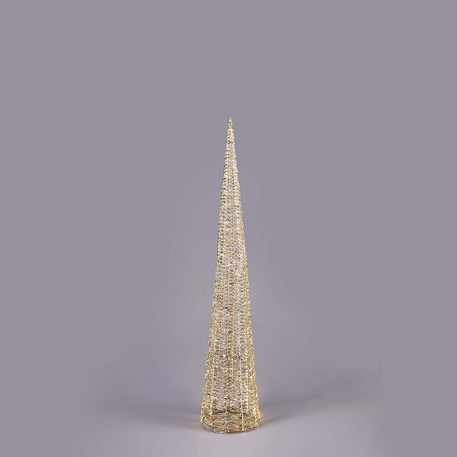 EDG Enzo De Gasperi Albero di Natale Led Stripes Cono 1800 MicroLed H 180 Cm D 34 Cm Oro