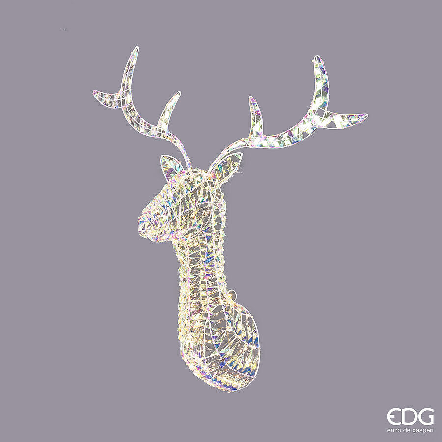 EDG Enzo De Gasperi Decoro Natale Renna Stripes 300 MicroLed H 75 Cm IP 44 Natural