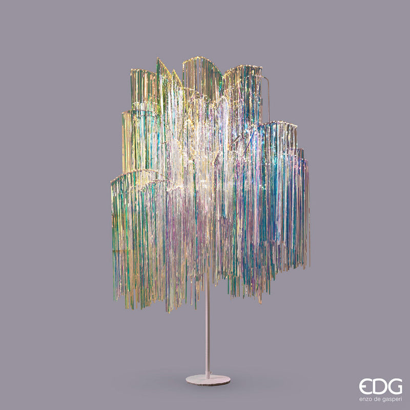 EDG Enzo De Gasperi Albero di Natale Led Frange 960 Microled H 180 Cm D 140 Cm Natural
