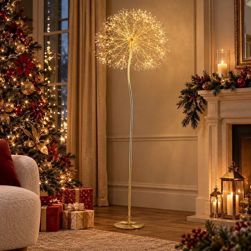 EDG Enzo De Gasperi Decoro Natalizio Tarassaco Rich Gold 1200 LED H240 Ø60 cm IP44 – Decorazione Luminosa