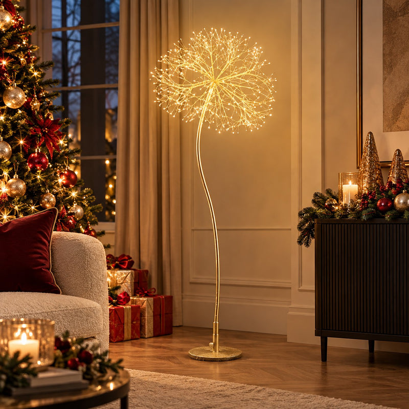 EDG Enzo De Gasperi Decoro Tarassaco Gold 384 MicroLED H120 Ø30 cm IP44 – Decorazione Luminosa Natalizia