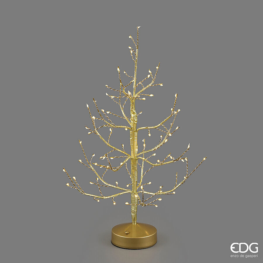 EDG Enzo De Gasperi Albero di Natale Faggio 90 MiniLED H45 cm Oro – Albero Natalizio Luminoso