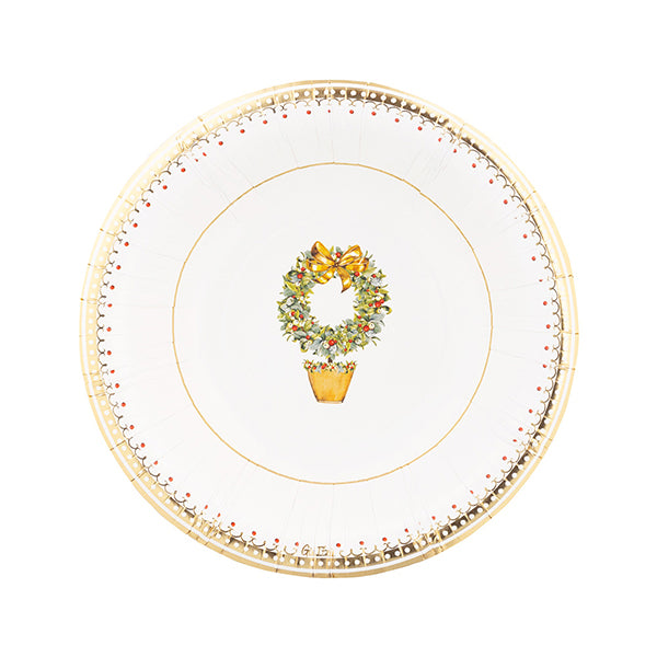 Givi Piatti Natale Joyeux Noel D 24 Cm 8 Pz