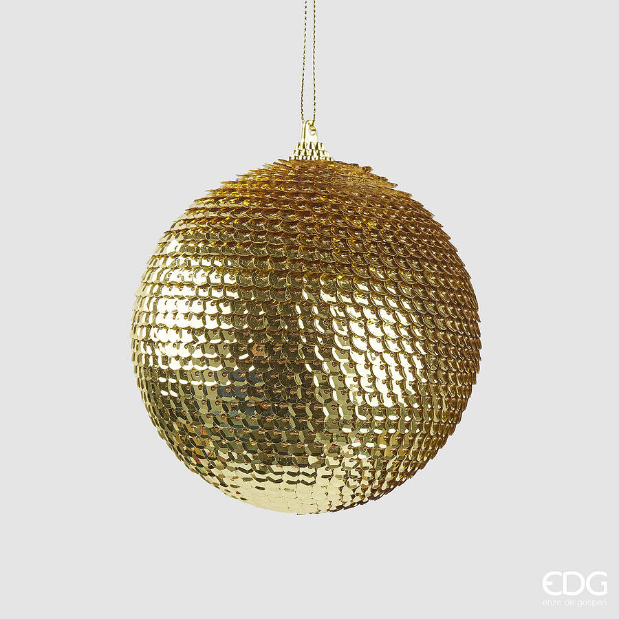 EDG Enzo De Gasperi Christmas Decoration Ball Scales D10 Cm Gold