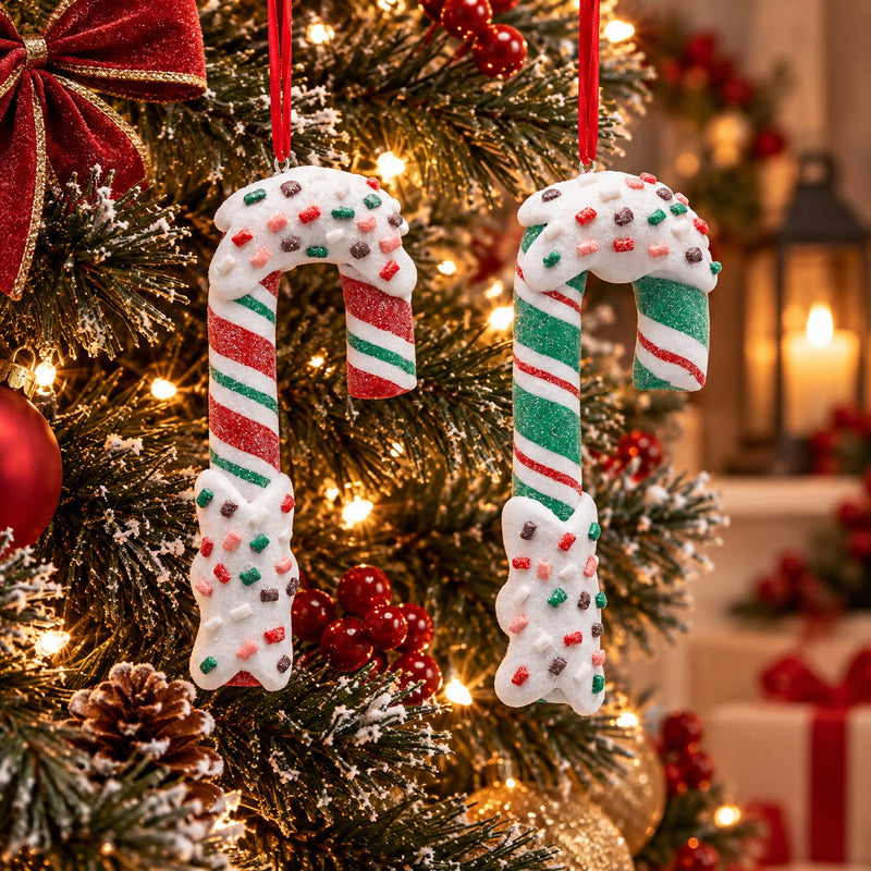 EDG Enzo De Gasperi Addobbo Natalizio Candy Cane H13,3 cm Ass. 1 Pezzo – Decorazione per Albero di Natale