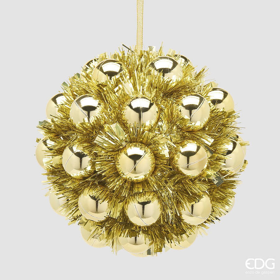 EDG Enzo De Gasperi Pallina di Natale Gold Ø20 cm – Addobbo Natalizio