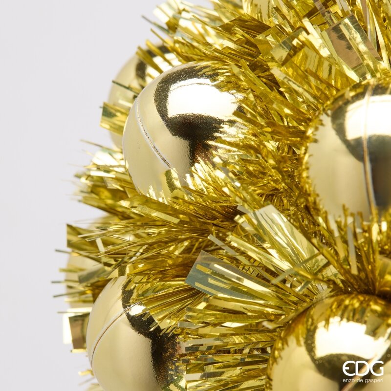 EDG Enzo De Gasperi Pallina di Natale Gold Ø20 cm – Addobbo Natalizio