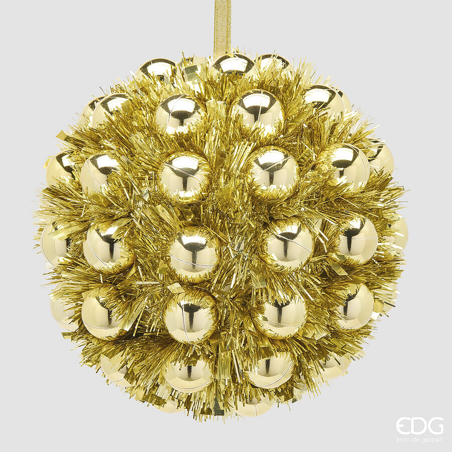 EDG Enzo De Gasperi Addobbo Palla con Palle Gold Ø25 cm – Decorazione di Natale