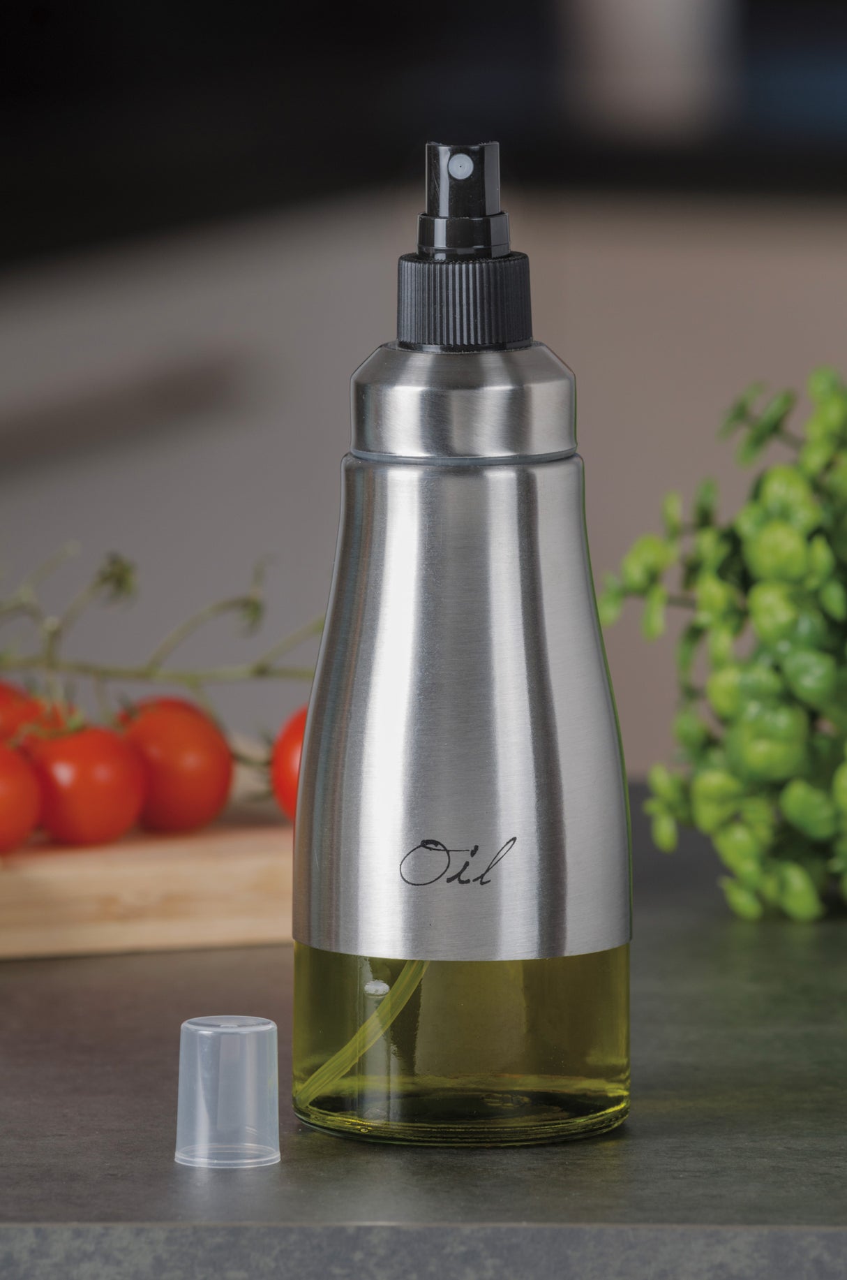 regalo italiano regalo italiano dosatore spray olio aceto 320 ml d 7 cm h 205 cm vetro acciaio ean 8021785664081