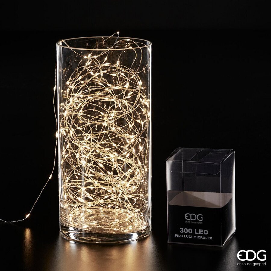 EDG Enzo De Gasperi Luci Natale MicroLed X 300 22,5 + 3 Mt Ivory