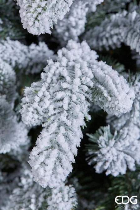 EDG Enzo De Gasperi Albero di Natale Pino Merano Innevato H210 D132 (1268TIPS) White Green