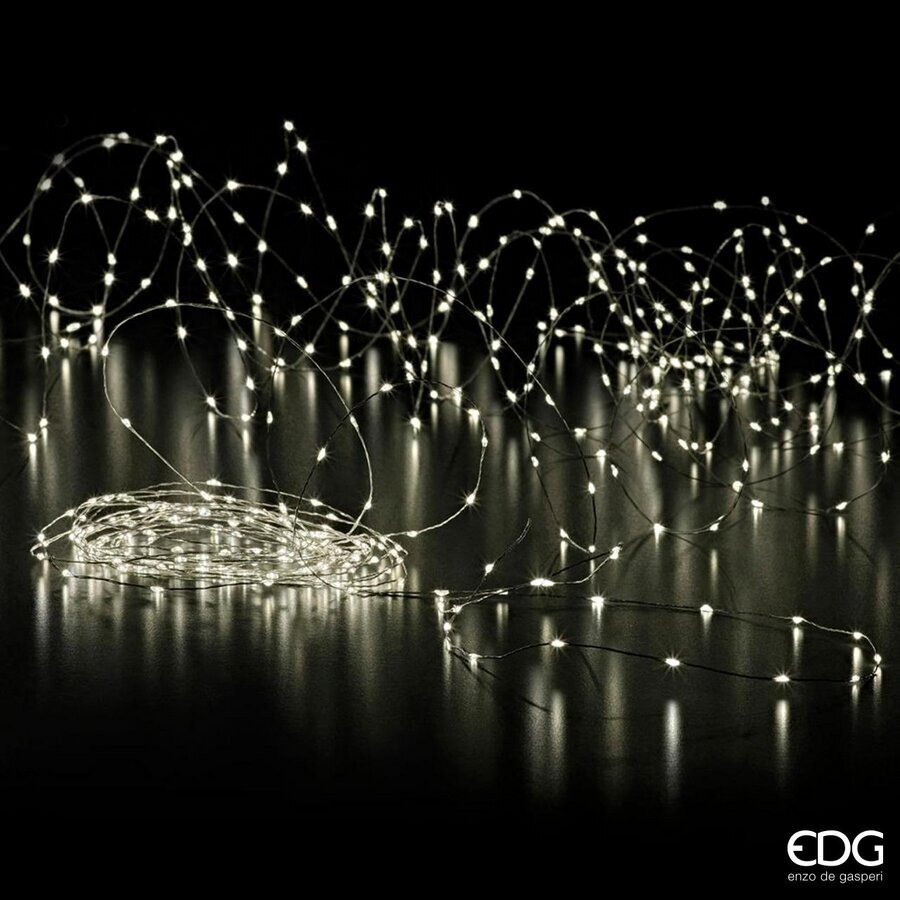 EDG Enzo De Gasperi Luci Natale MicroLed X 500 25 + 3 Mt 12 V Ivory