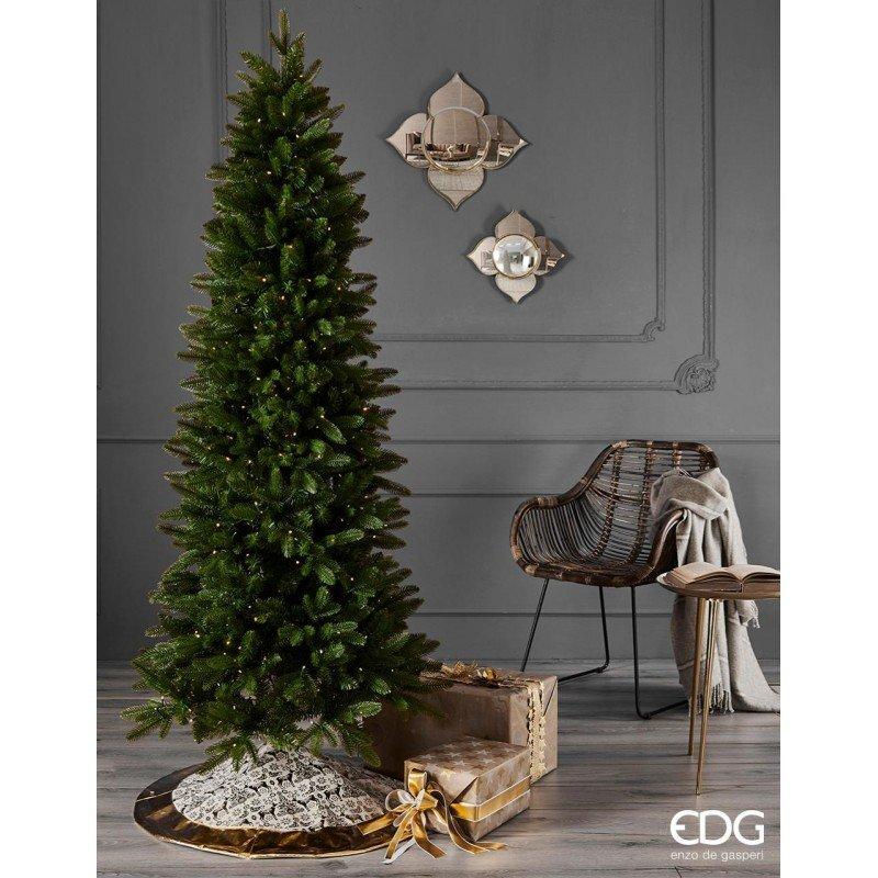 EDG Enzo De Gasperi Albero di Natale Pino Slim Verde H 210 Cm D 81 Cm 480 MiniLed