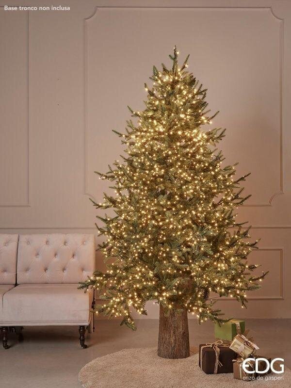 EDG Enzo De Gasperi Albero di Natale Pino Luxury H 180 Cm D 136 Cm con 3.000 Led Verde