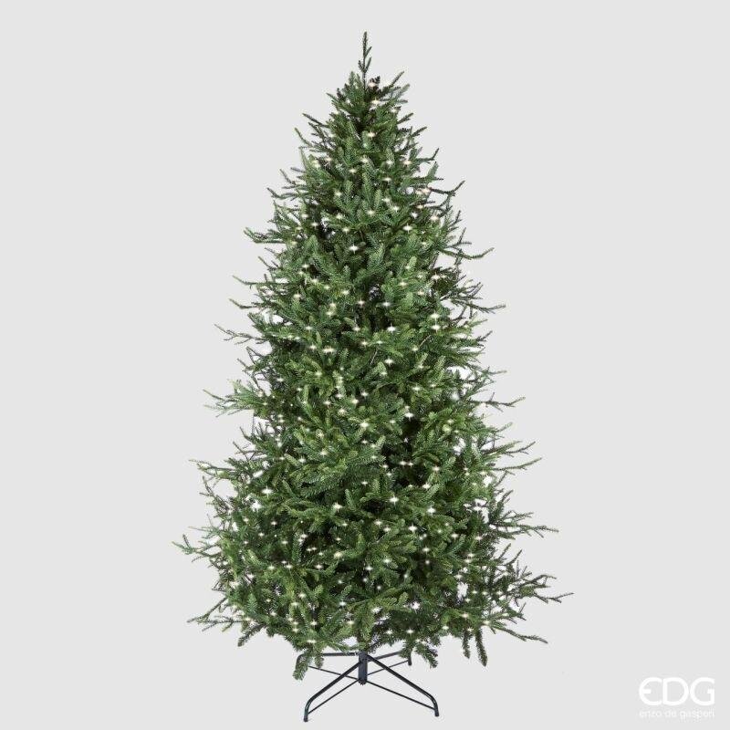 EDG Enzo De Gasperi Albero di Natale Pino Luxury H 270 Cm D 163 Cm con 6.000 Led Verde