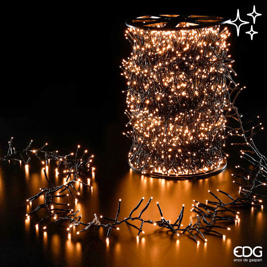 EDG Enzo De Gasperi Luci Natale MiniLed X 5.000 50 Mt Rotolo Ivory
