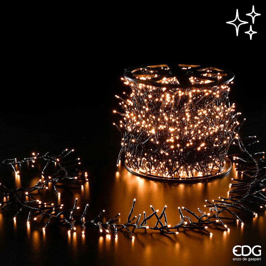 EDG Enzo De Gasperi Luci Natale MiniLed X 3.000 30 Mt Rotolo Ivory