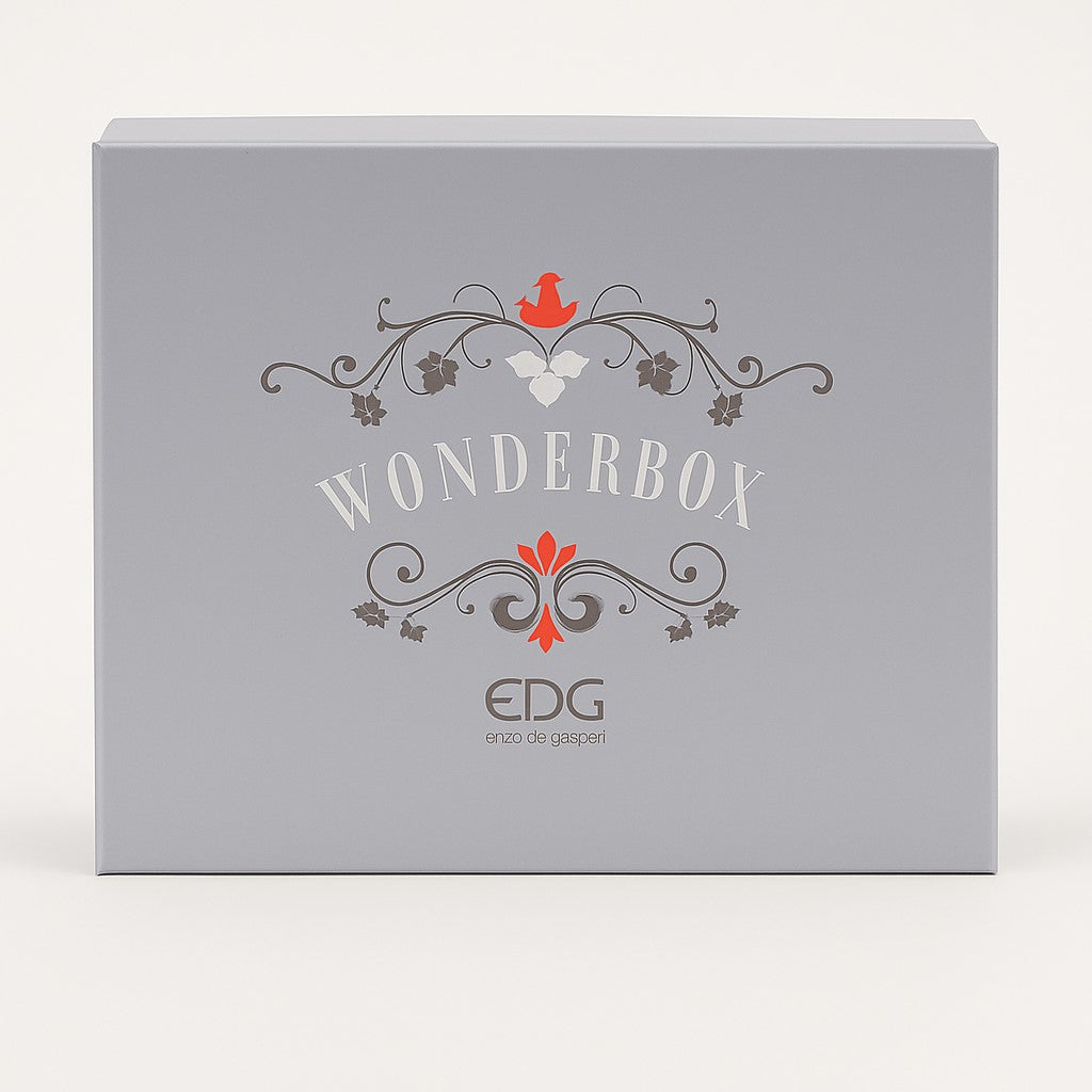 EDG Enzo De Gasperi Portacandela Babbo Natale Deco H 12 Cm Scatola Regalo Green Pink