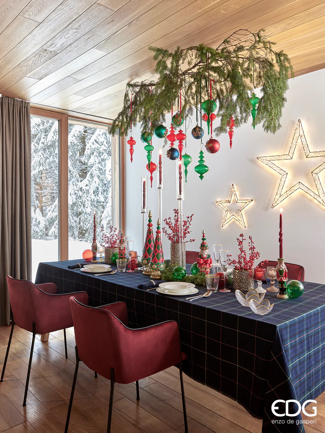 EDG Enzo De Gasperi Stella Natale Microled Flat D 40 x 120 Cm Intermittente Ivory