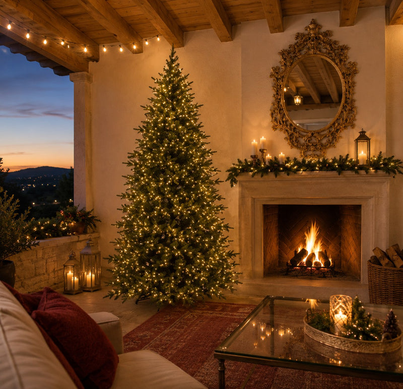 EDG Enzo De Gasperi Albero di Natale Pino Luxury New con 4.000 Led H 240 Cm D 115 Cm