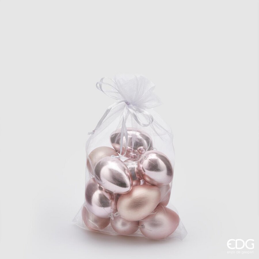 edg enzo de gasperi edg enzo de gasperi decorazione uovo chioccia opaco lucido cf 12 pz h 6 cm pink ean 8059824244727