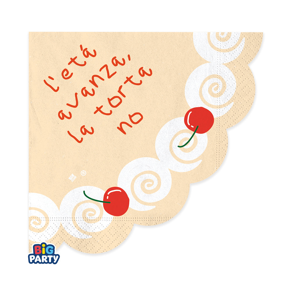 big party big party tovaglioli carta cake party 33 x 33 cm cf 16 pz ean 8020834766240