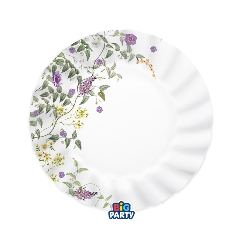 Big Party 6 Piatti cm.20 Flowers Garden