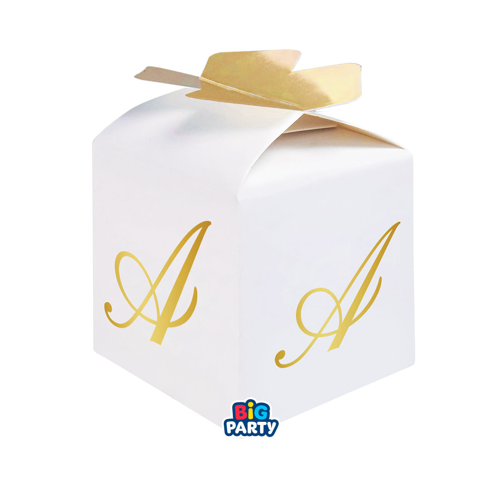 big party big party bomboniera scatoline cubetto fiocco lettera a cf 10 pz ean 8020834768695