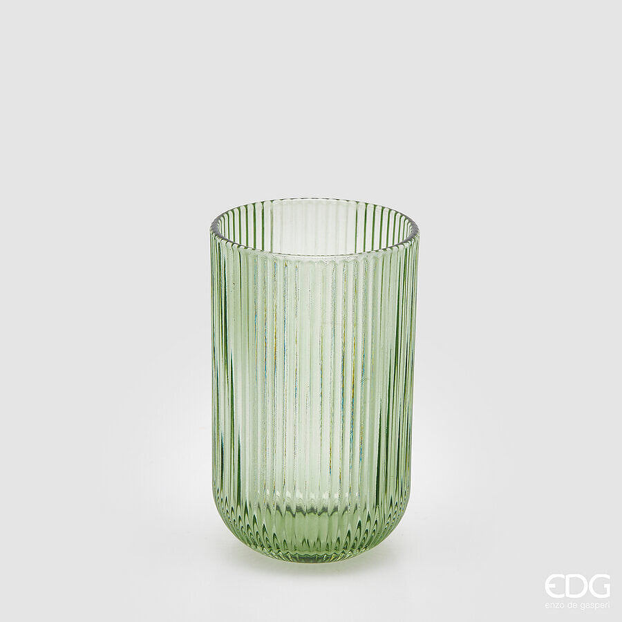 edg enzo de gasperi edg enzo de gasperi bicchiere righe tumbler h 12 cm d 8 cm 4 pz green ean 8059824513199