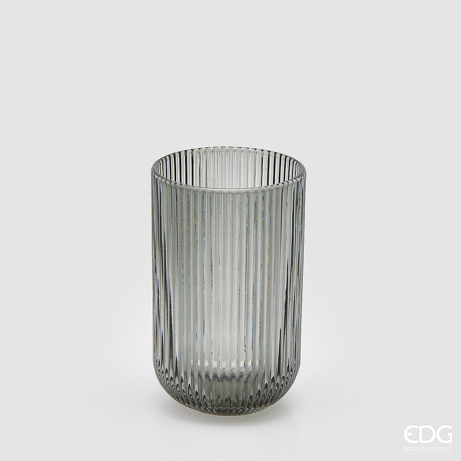 edg enzo de gasperi edg enzo de gasperi bicchiere righe tumbler h 12 cm d 8 cm 4 pz grey ean 8059824513212