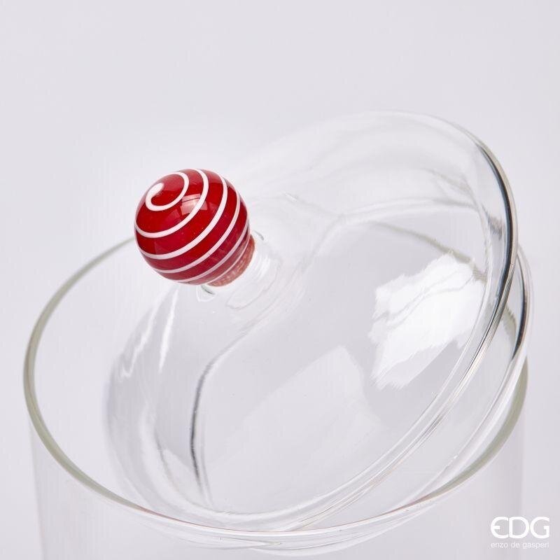EDG Enzo De Gasperi Contenitore Cilindro Merry Christmas Rosso H16,5 Ø10 cm – Decorazione Natalizia