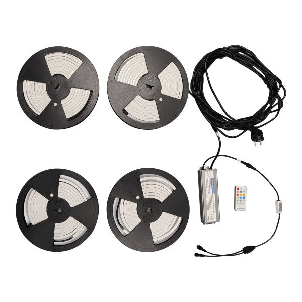 L'Arcolaio Luci LED in Silicone 8x8 mm per Pergola Bioclimatica Dimmer 4x4 m