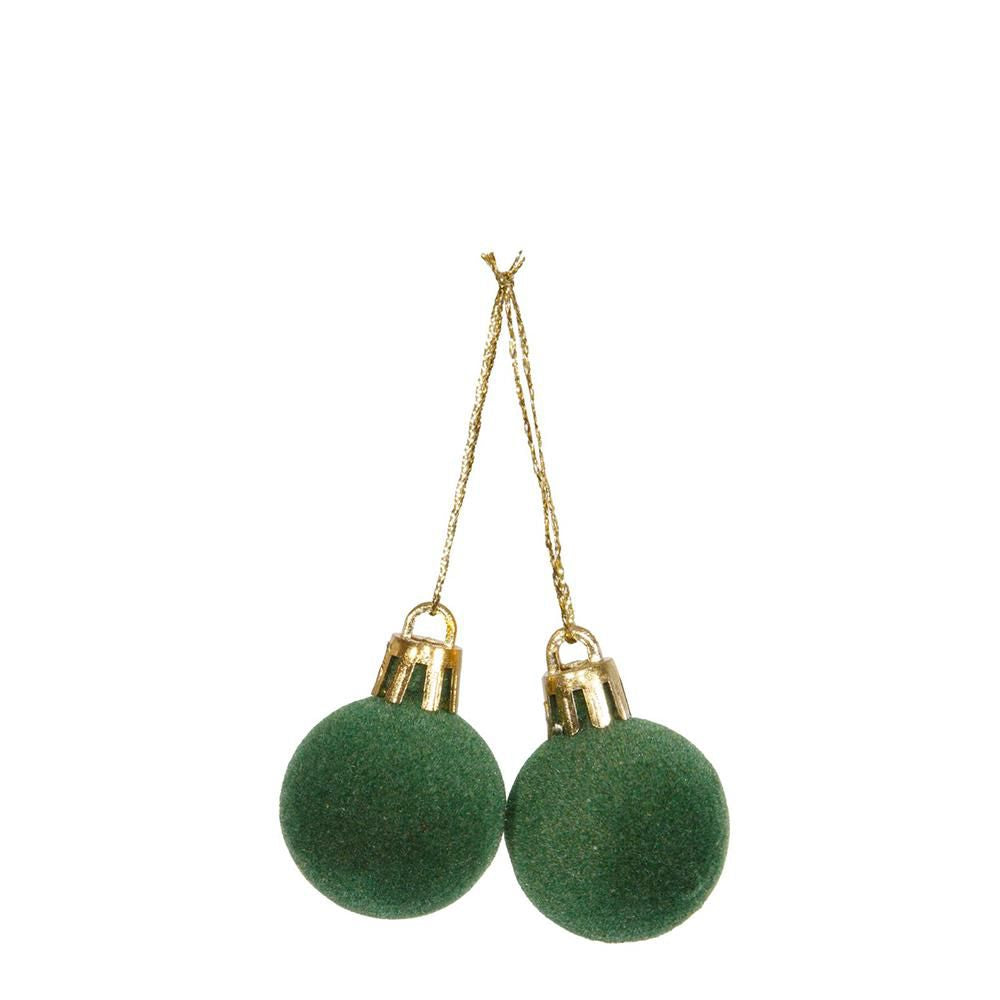 Piovaccari Set 8 Sfere di Legno Verde Scuro Ø3 cm – Palline Decorative Natalizie per Albero di Natale, Ghirlande, Centrotavola e Fai da Te