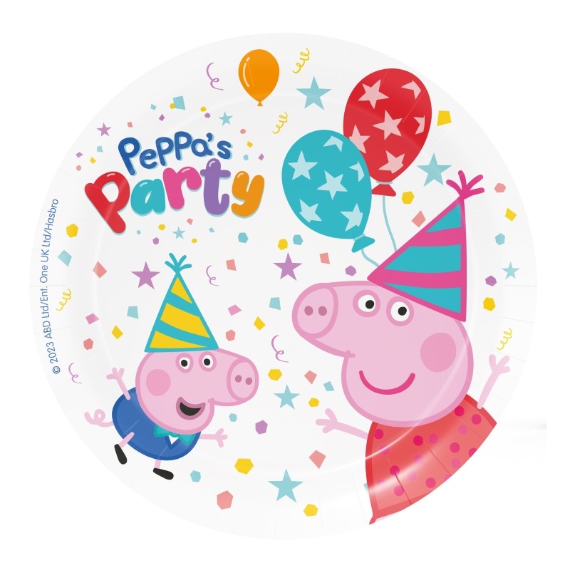 big party big party piatti carta peppa pig d 18 cm cf 8 pz ean 8435743000239