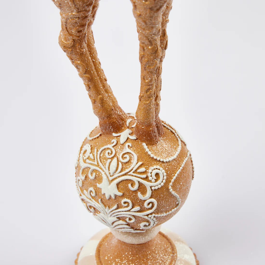 EDG Enzo De Gasperi Decoro Natale Renna Marzapane H 46 Cm Hazelnut